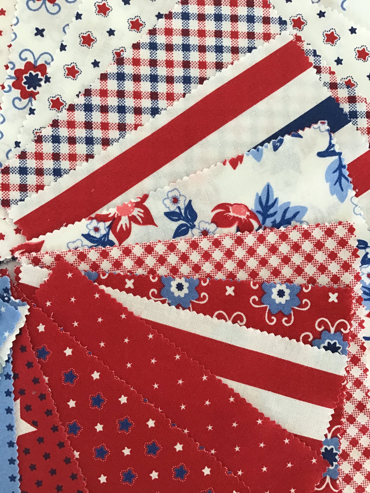 Star Spangled Charm Pack by April Rosenthal of Prairie Grass Patterns for Moda Fabrics