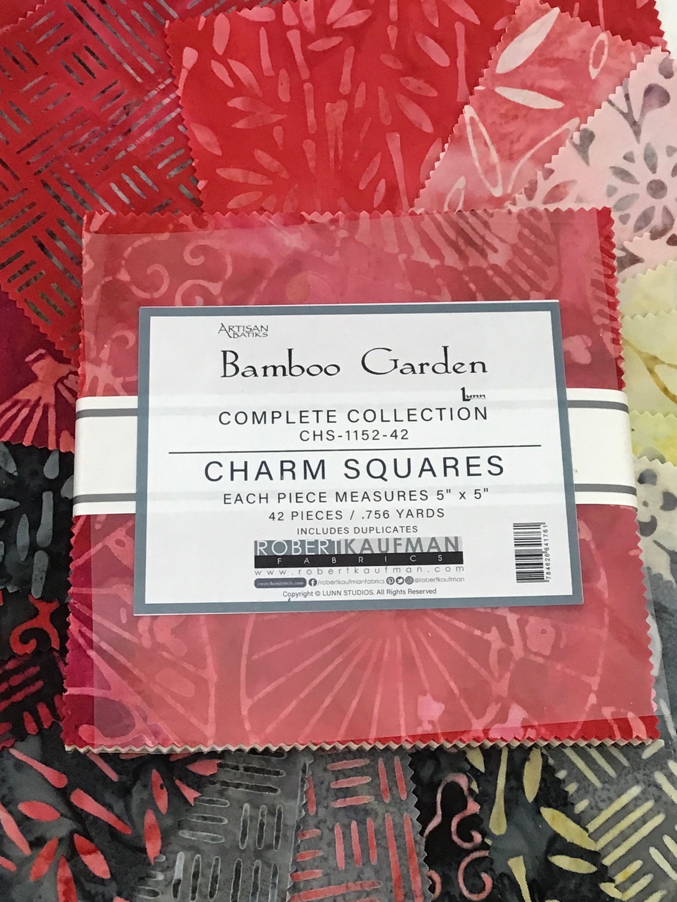 Bamboo Garden Artisan Batiks Charm Squares Created by Lunn Studios for Robert Kaufman