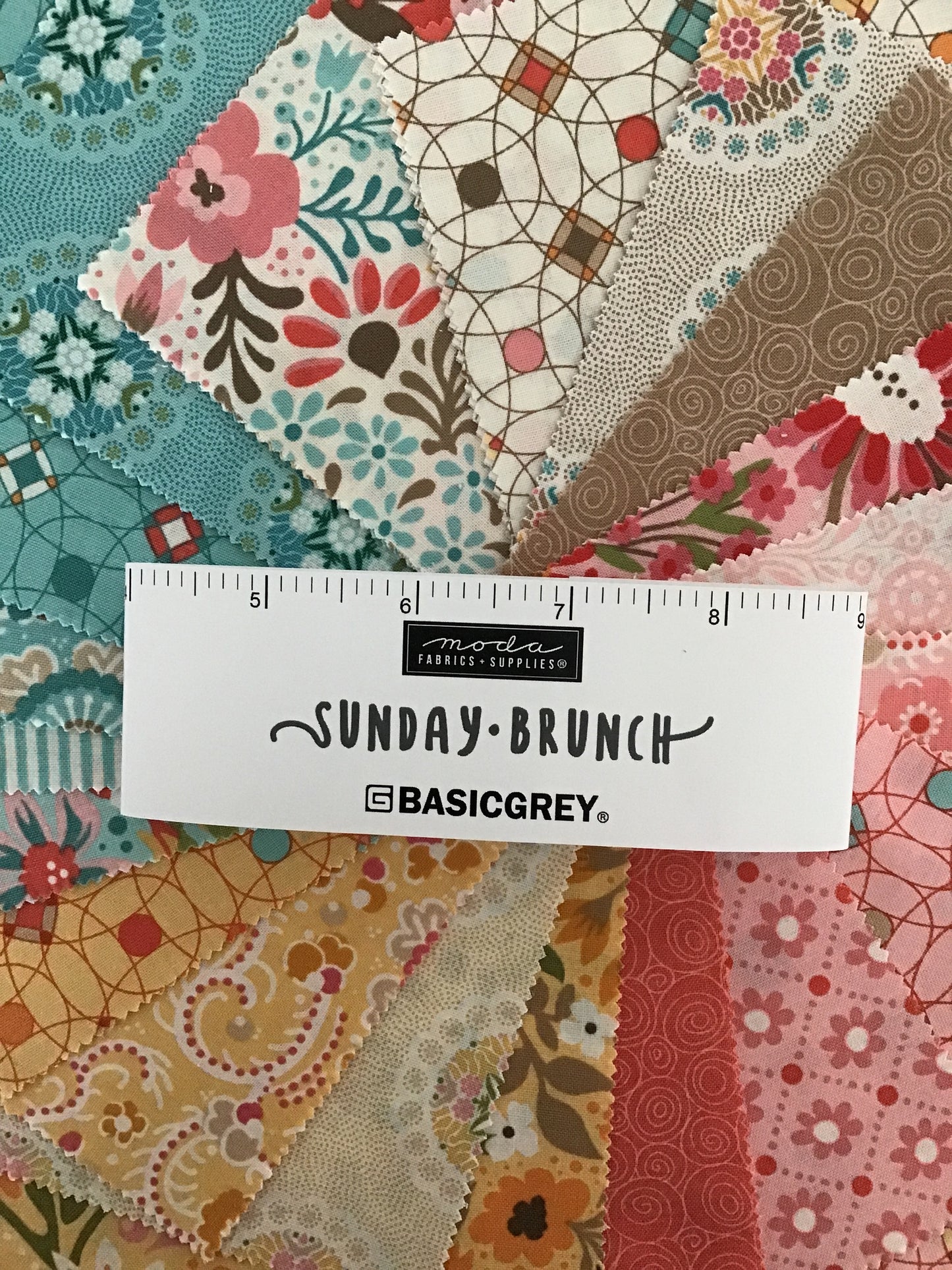 Sunday Brunch Mini Charm Pack by BasicGrey for Moda Fabrics, Mini Charm Pack