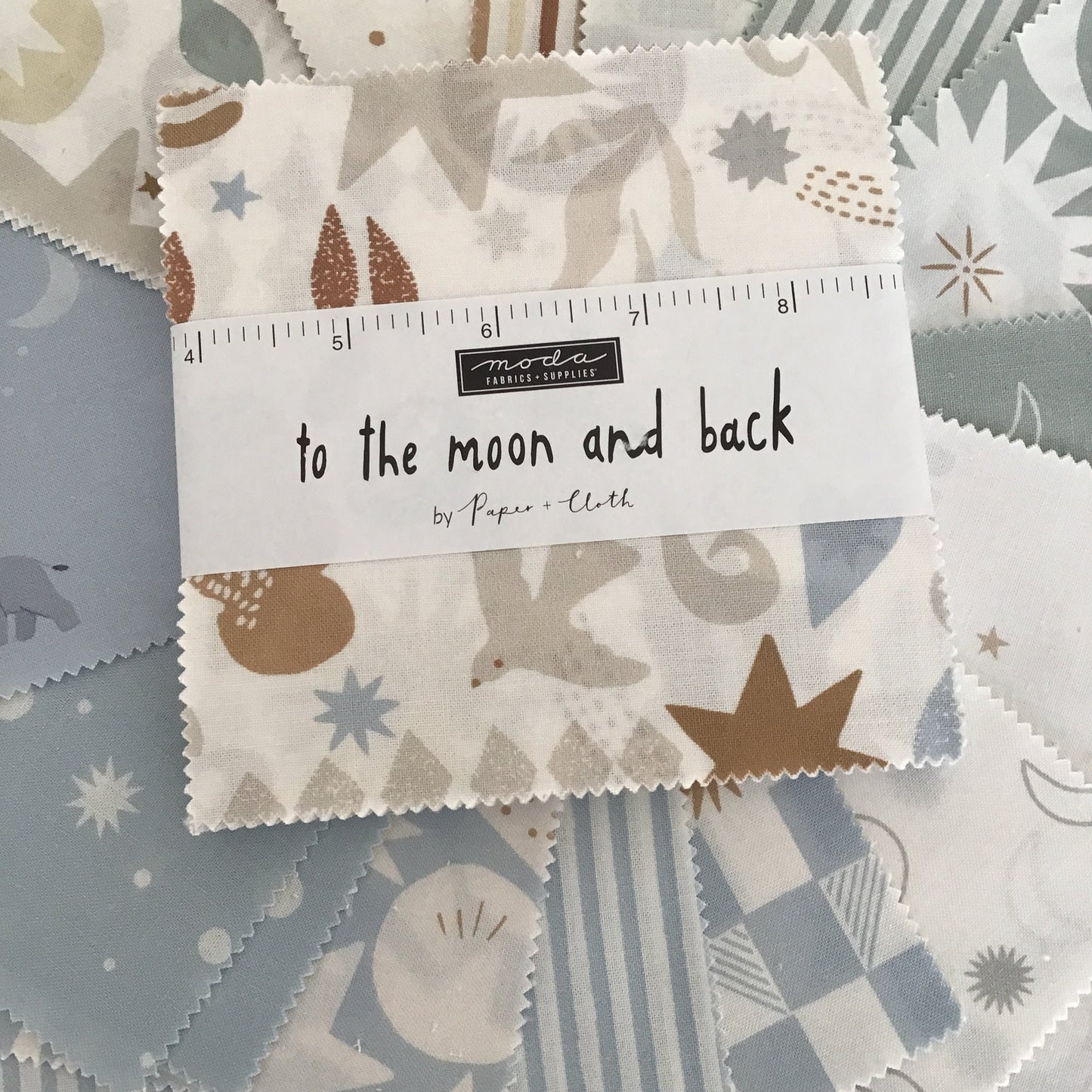 To The Moon and Back Charm Pack by Paper & Cloth for Moda Fabrics - Only (15) Different Prints