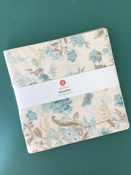 Sewing Bird Layer Cake by Laundry Basket Quilts for Andover