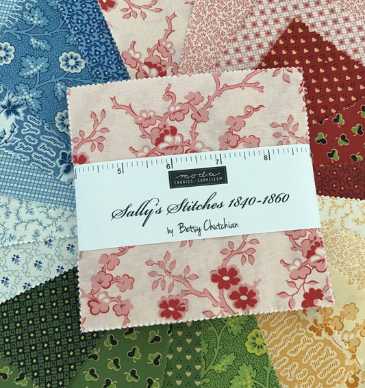 Sally's Stitches 1840-1860 Charm Pack by Betsy Chutchian for Moda Fabrics