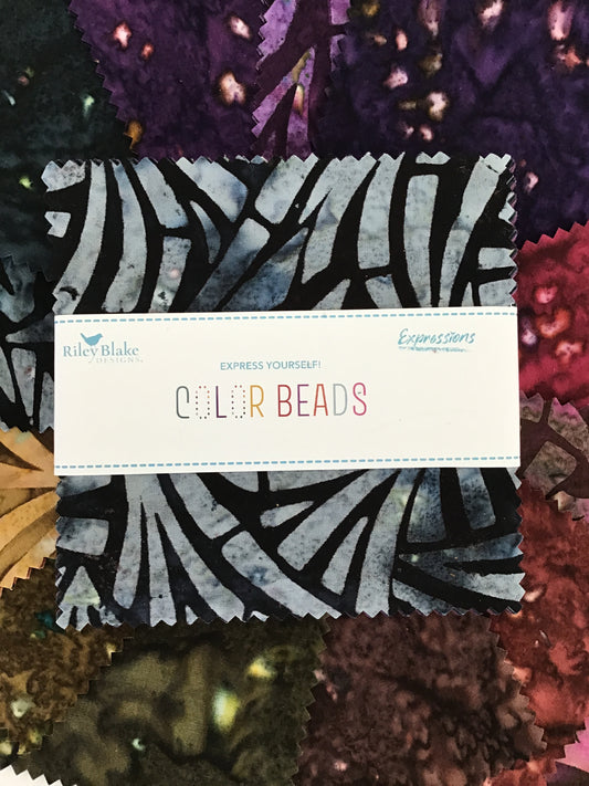 Express Yourself Color Beads Batik Charm Pack by Riley Blake