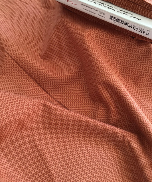 Prairie Gatherings Flannel by Primitive Gatherings for Moda, Rust Box Print sold by the Yard, Cut in One Continuous Piece, 49317 21F