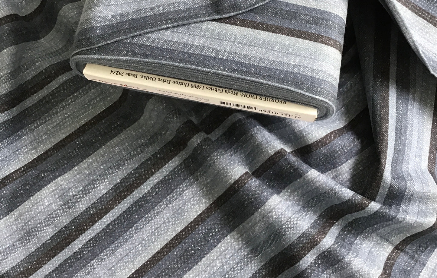 Prairie Gatherings Flannel by Primitive Gatherings for Moda, American Vertical Stripes sold by the Yard, Cut in One Continuous Cut 49310 17F