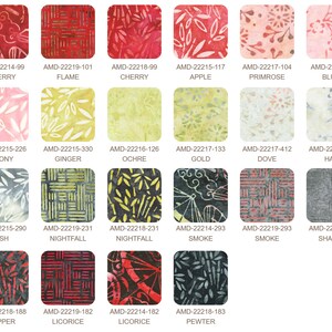 Bamboo Garden Artisan Batiks Charm Squares Created by Lunn Studios for Robert Kaufman