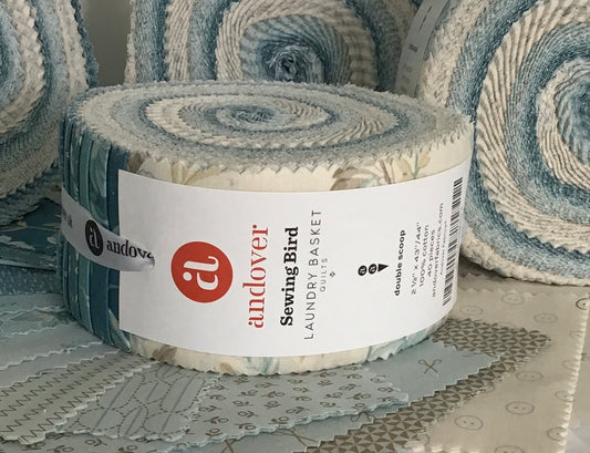 Sewing Bird Jelly Roll by Laundry Basket Quilts for Andover