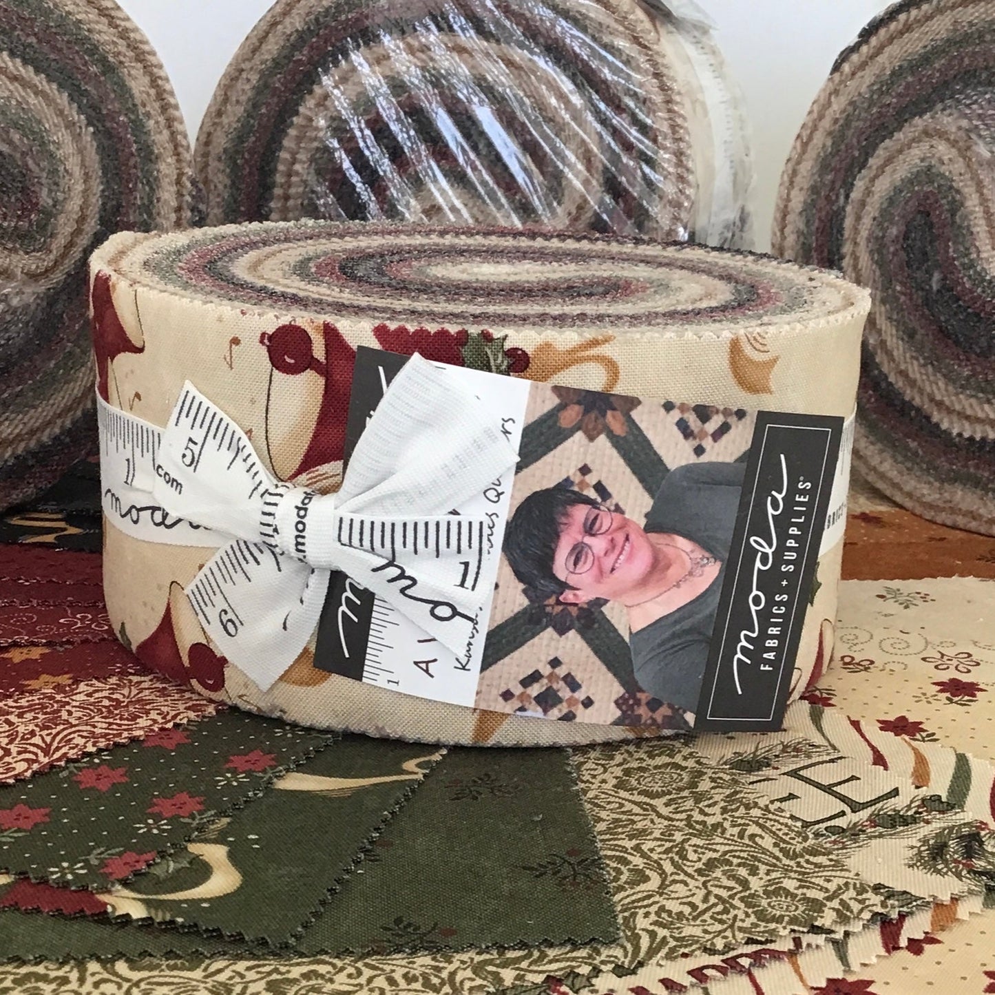 A Vintage Christmas Jelly Roll by Kansas Troubles Quilters for Moda Fabrics