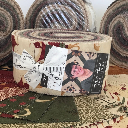 A Vintage Christmas Jelly Roll by Kansas Troubles Quilters for Moda Fabrics