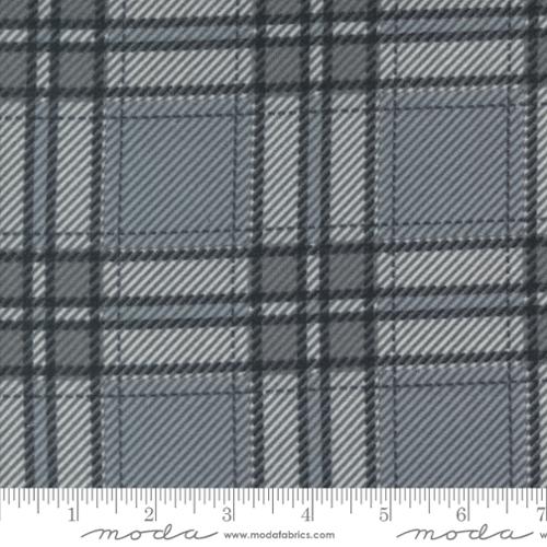 Farmhouse Flannels III Pewter Moose Plaid by Primitive Gatherings for Moda Fabrics 49278 14F