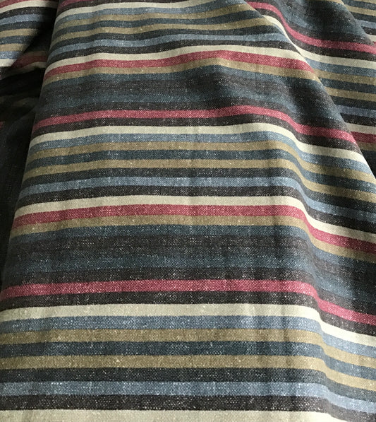 Prairie Gatherings Flannel by Primitive Gatherings for Moda, Lumberjack Stripe Brown, sold by the Yard, Cut in One Continuous Cut, 49310 20F