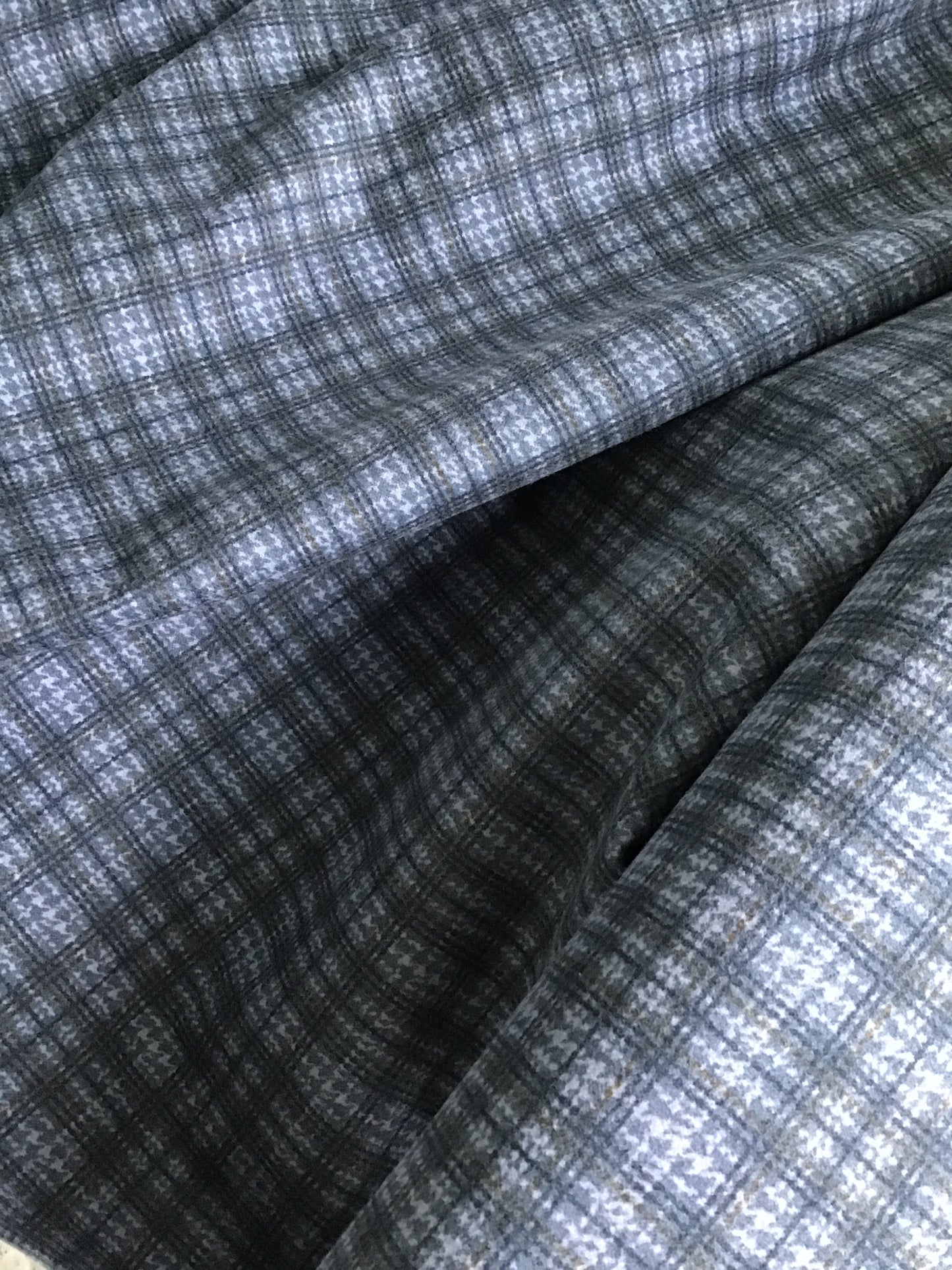 Prairie Gatherings Flannel by Primitive Gatherings for Moda, American Mini Blue Plaid sold by the Yard, Cut in One Continuous Cut, 49314 17F
