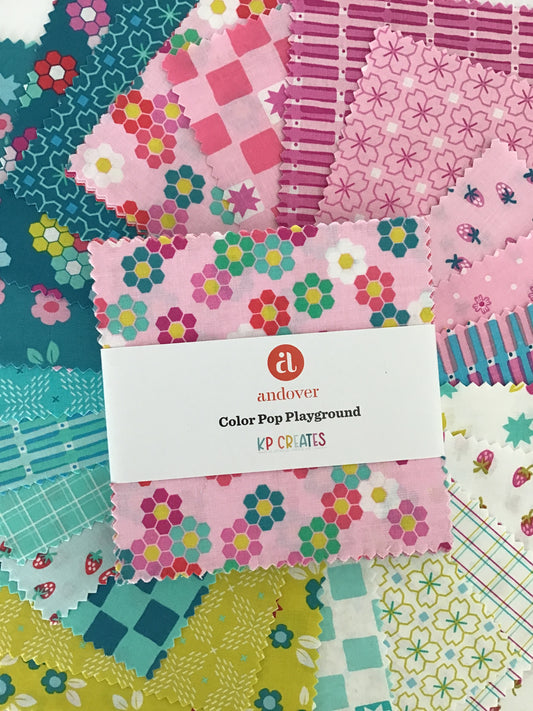 Color Pop Playground Charm Pack by Andover Fabrics