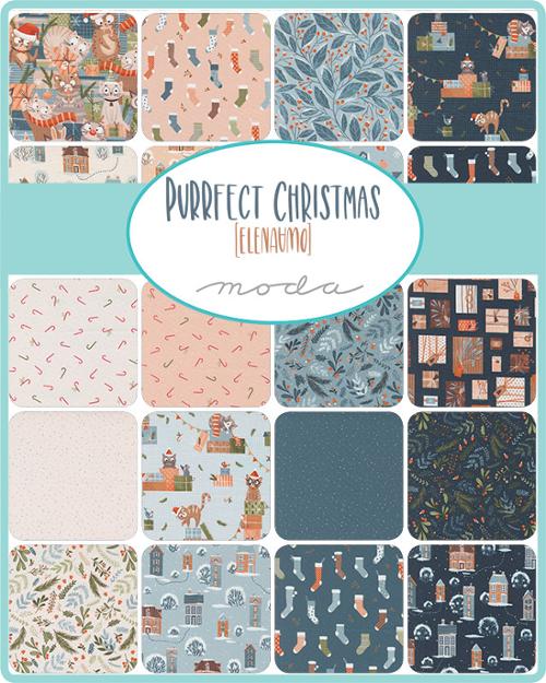 Purrfect Christmas Charm Pack by Elena Amo for Moda Fabrics
