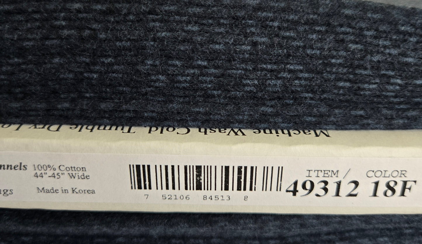 Prairie Gatherings Flannel by Primitive Gatherings for Moda Fabrics, Dark Navy Blue Basket Weave, Yardage Sold by the Yard, 49312 18F