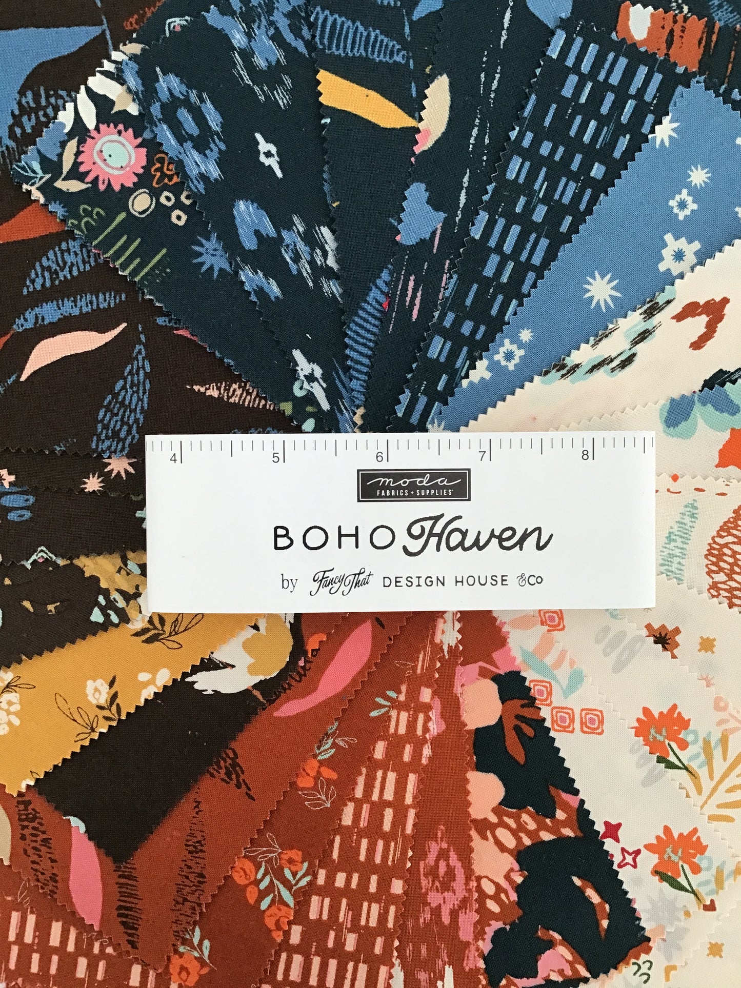 Boho Haven Charm Pack by Fancy That Design House for Moda Fabrics