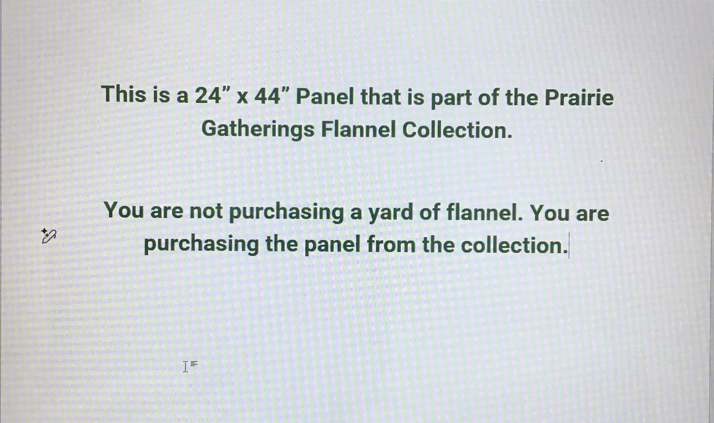 Prairie Gatherings Flannel Panel by Primitive Gatherings, Porcelain Penny Blocks Panel, 24" x 44", Not Yardage