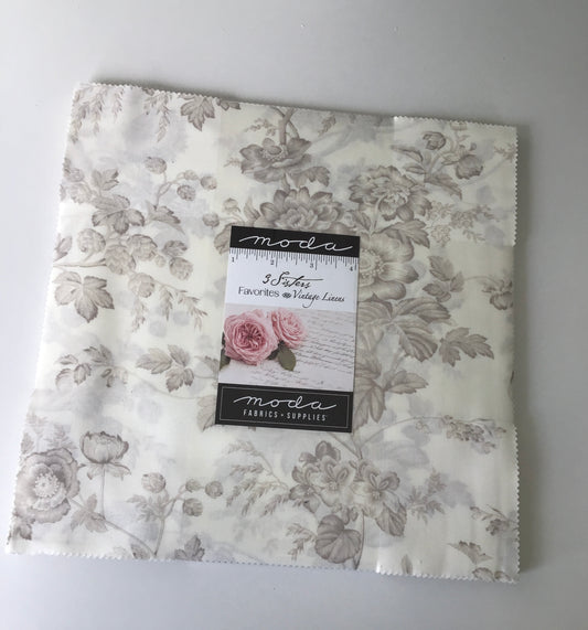 3 Sisters Favorites Vintage Linens Layer Cake for Moda Fabrics