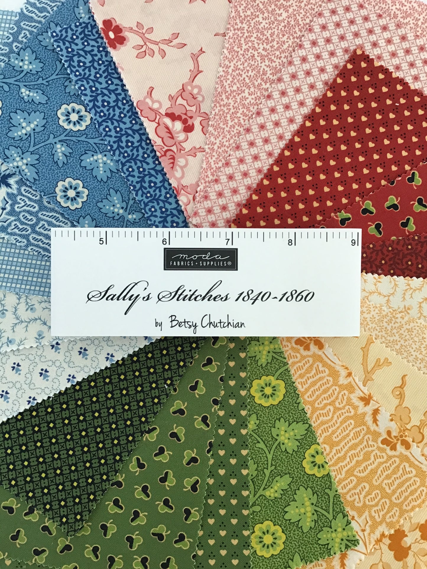 Sally's Stitches 1840-1860 Charm Pack by Betsy Chutchian for Moda Fabrics