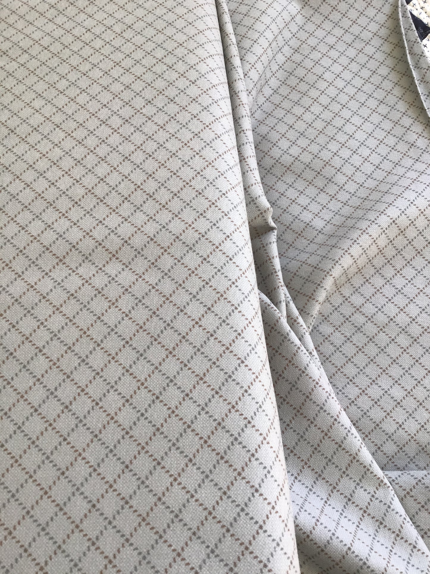 Prairie Gatherings Flannel by Primitive Gatherings for Moda, Feather Diagonal Grid sold by the Yard, Cut in One Continuous Piece 49315 12F