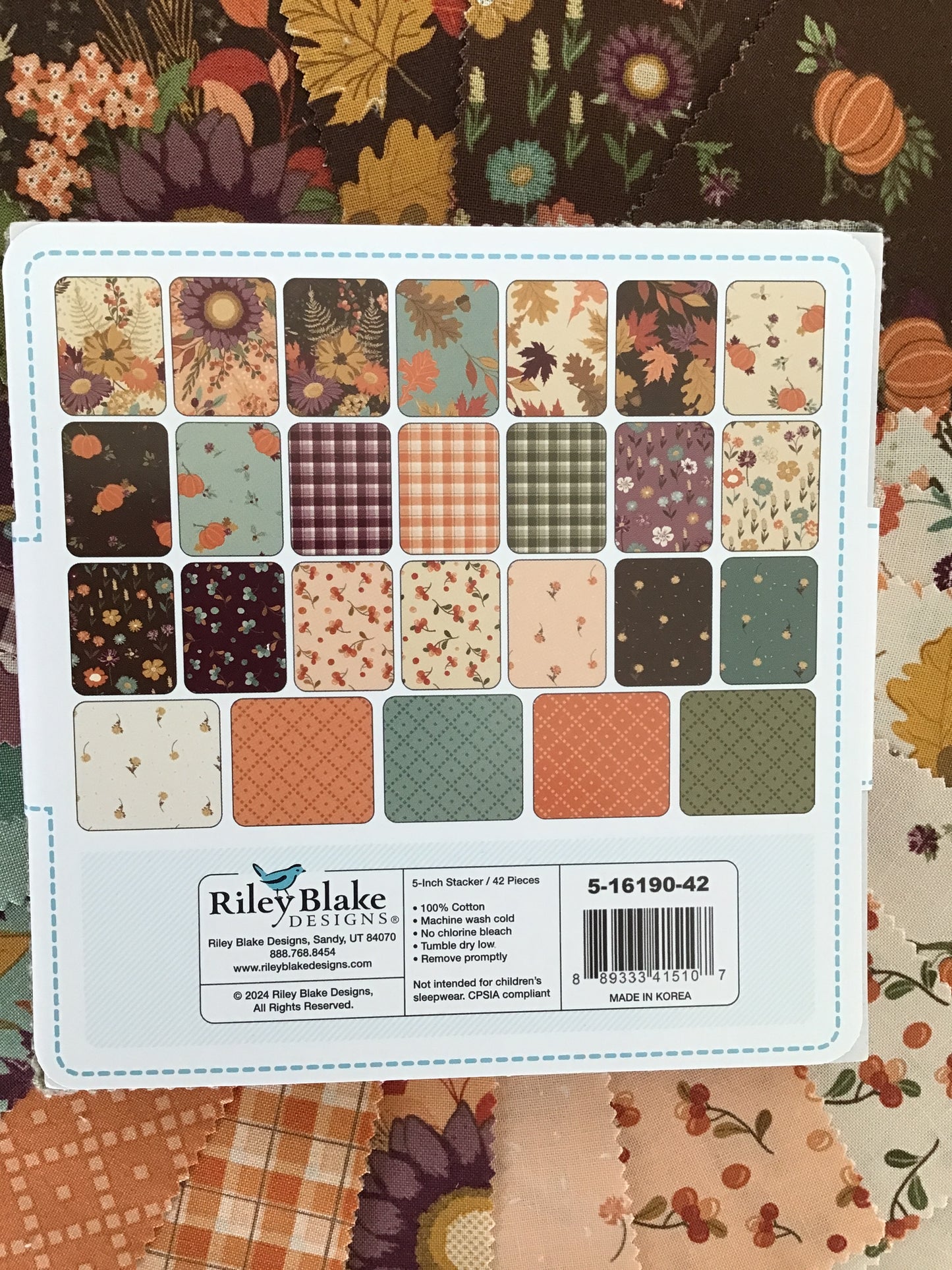 The Awe of Autumn 5" Stacker by Sandy Gervais for Riley Blake Designs