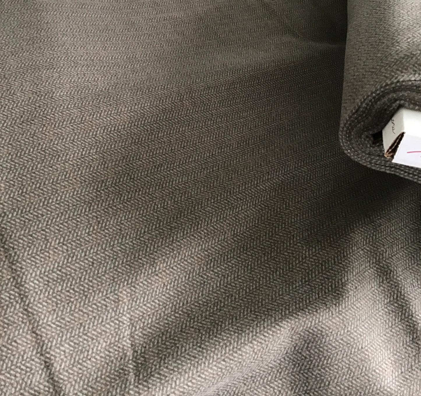 Prairie Gatherings Flannel by Primitive Gatherings for Moda, Brown Herringbone Stripe sold by the Yard, Cut in One Continuous Cut 49318 15F