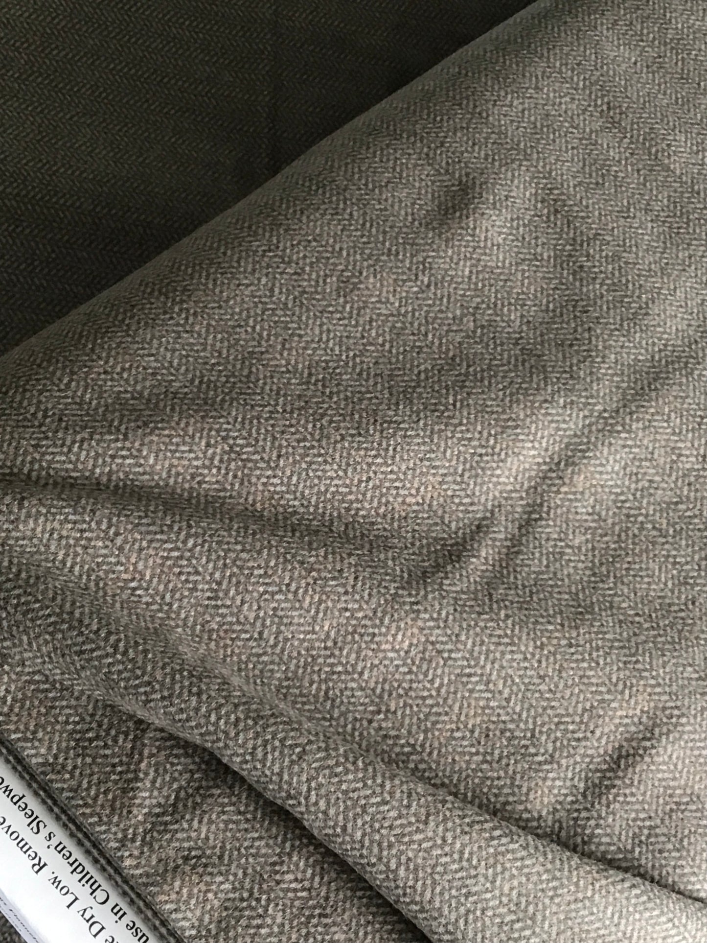 Prairie Gatherings Flannel by Primitive Gatherings for Moda, Brown Herringbone Stripe sold by the Yard, Cut in One Continuous Cut 49318 15F