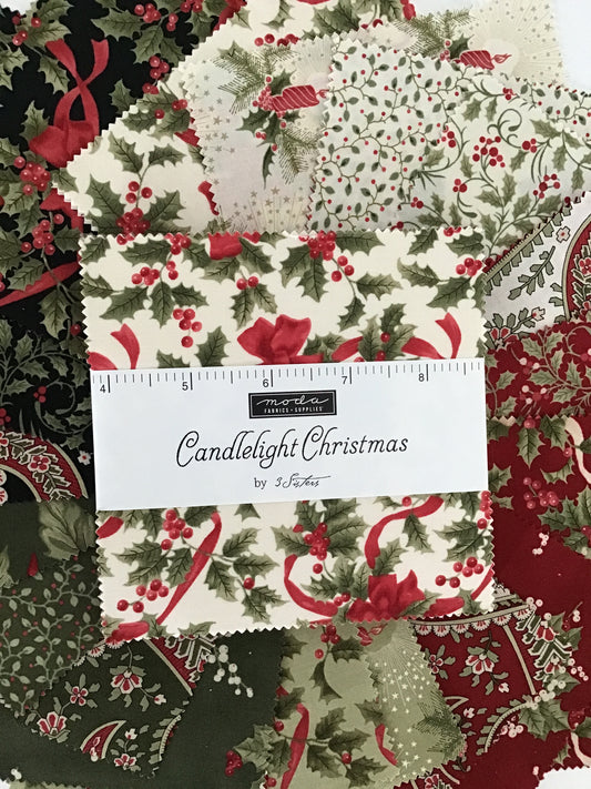 Candlelight Christmas Charm Pack by 3 Sisters for Moda Fabrics