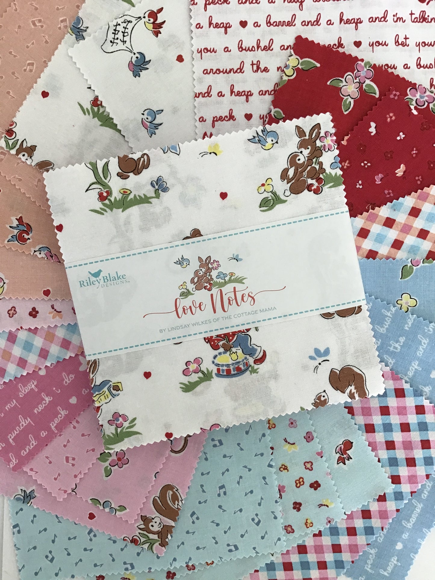Love Notes 5" Stacker by Lindsay Wilkes of the Cottage Mama for Riley Blake