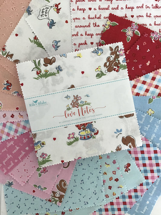 Love Notes 5" Stacker by Lindsay Wilkes of the Cottage Mama for Riley Blake