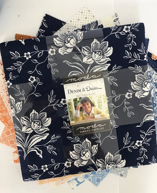 Denim & Daisies Layer Cake by Joanna Figueroa from Fig Tree & Co for Moda Fabrics