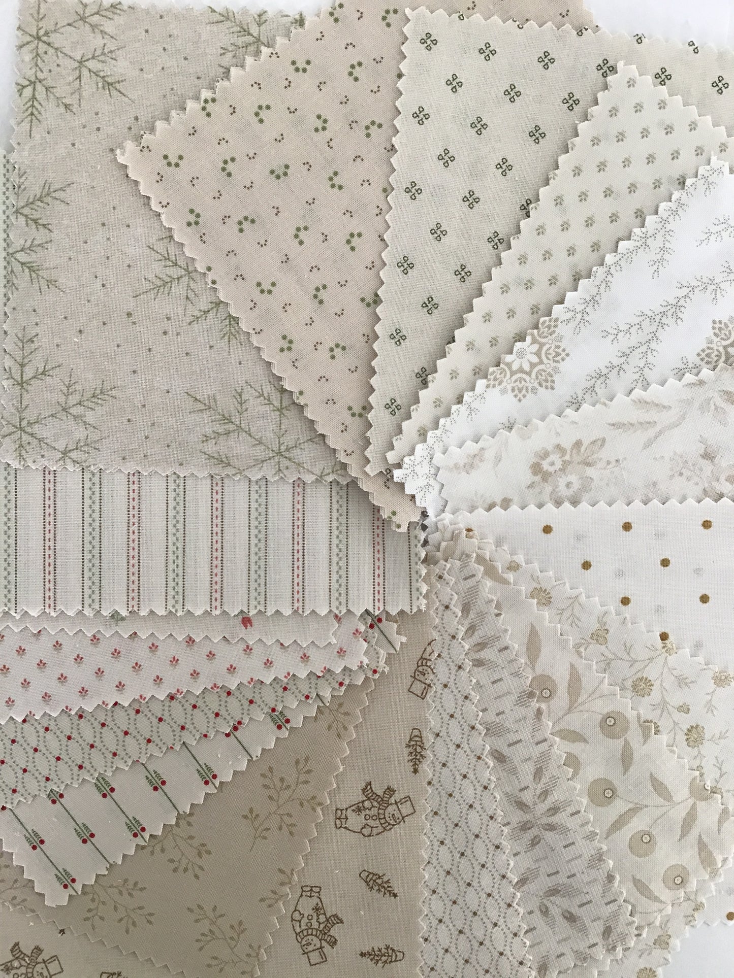 Snow Flurry Charm Pack by Laundry Basket Quilts for Andover Fabrics