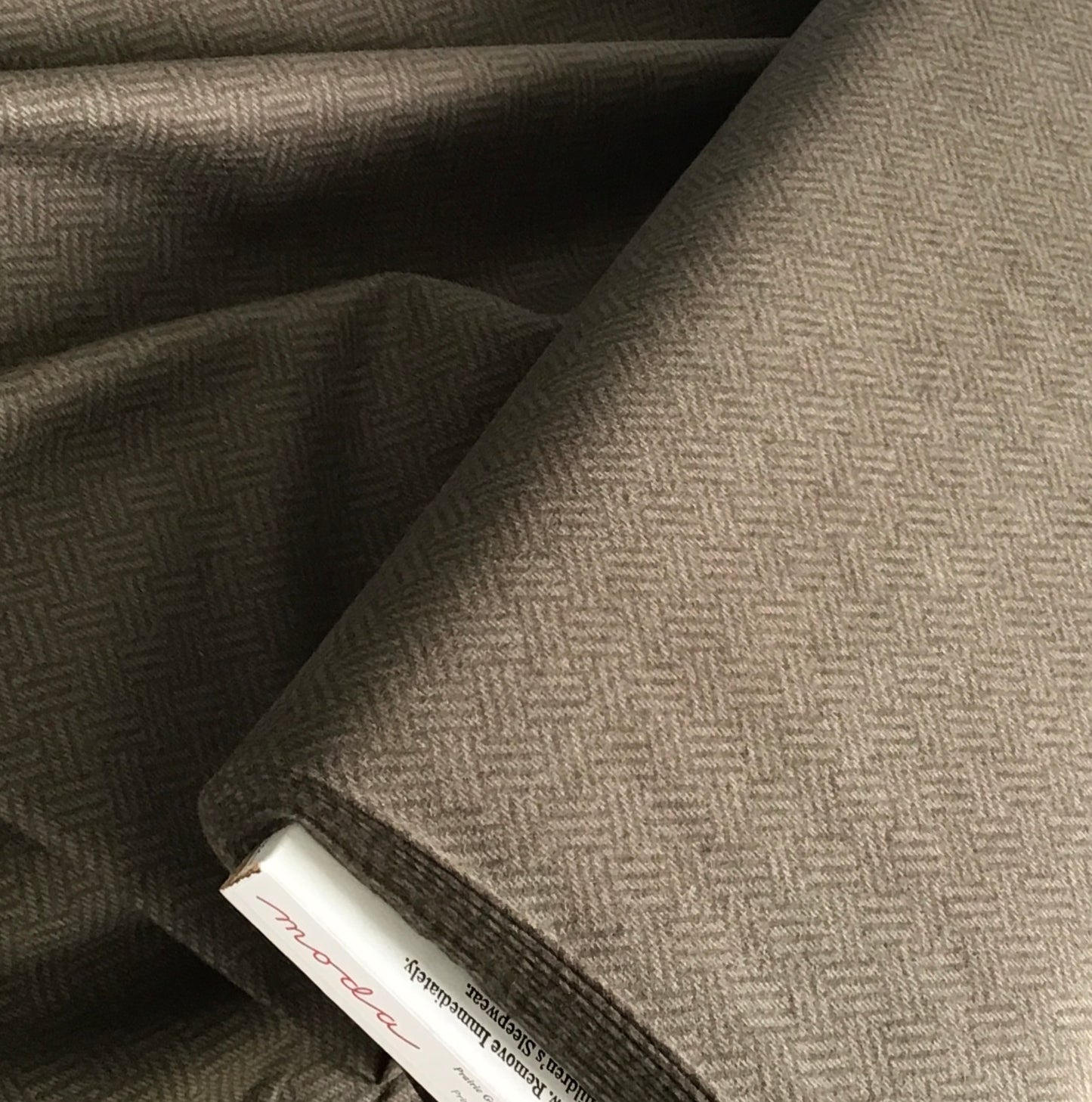 Prairie Gatherings Flannel by Primitive Gatherings for Moda Fabrics, Dark Brown Basket Weave, Yardage Sold by the Yard, 49312 15F