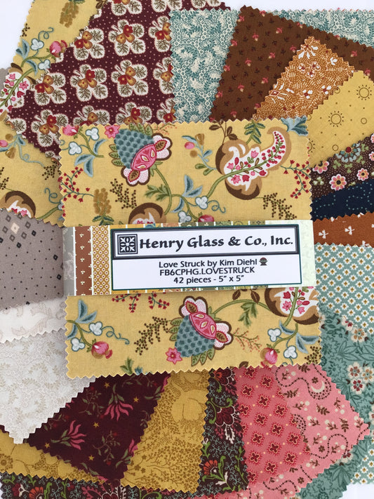 Love Struck Charm Pack by Kim Diehl for Henry Glass & Co.