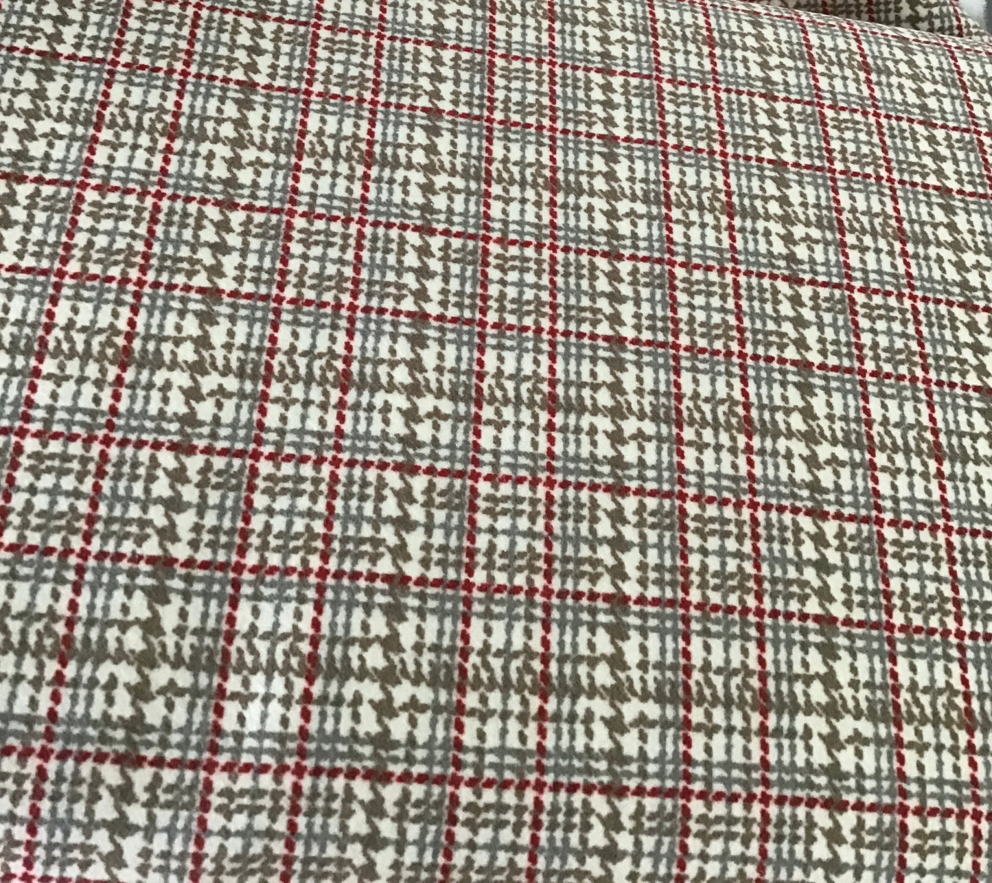 Prairie Gatherings Flannel by Primitive Gatherings for Moda, Porcelain & Red, sold by the Yard, Cut in One Continuous Cut, 49314 11F