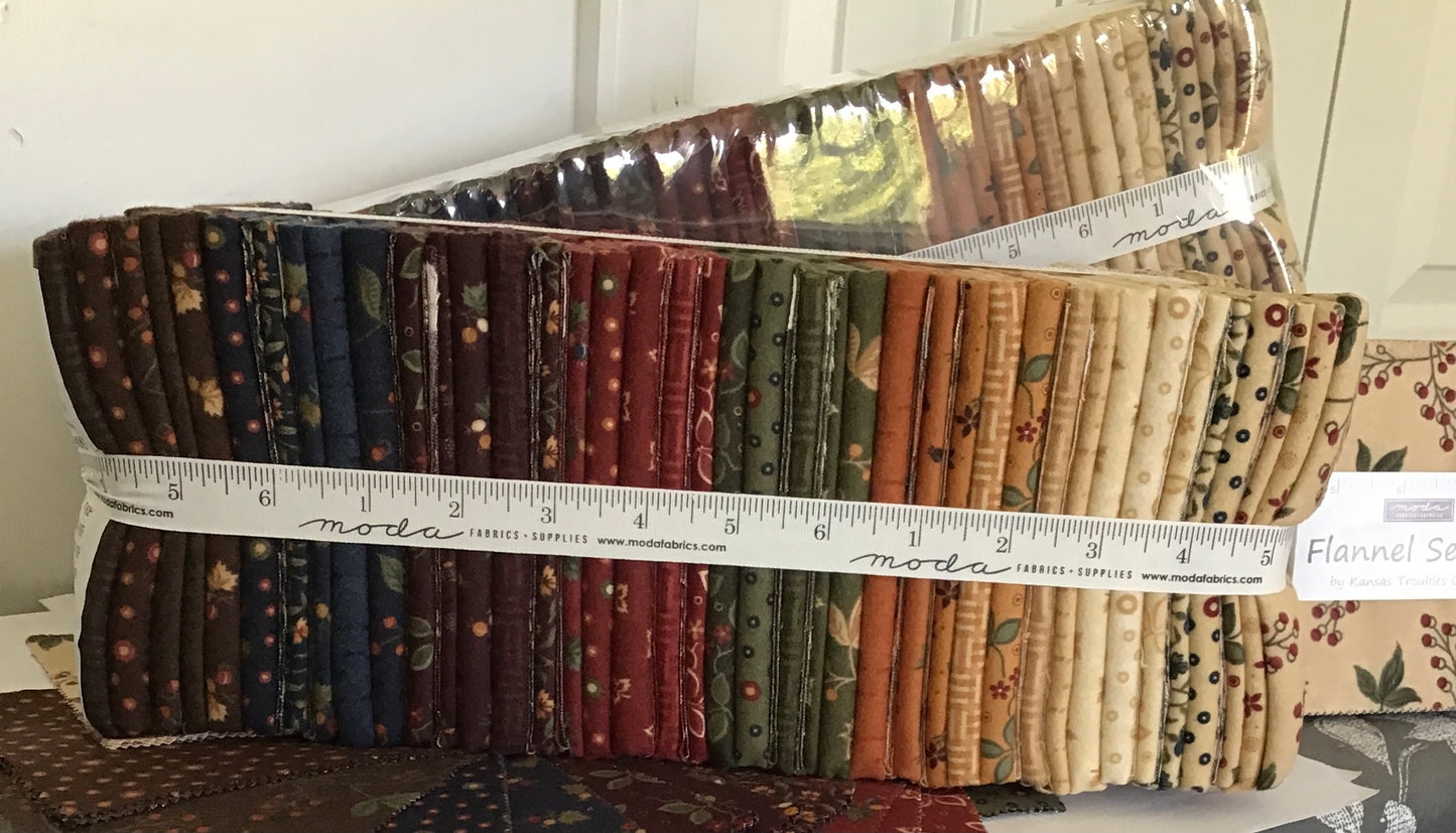 Flannel Season Fat Quarter Bundle by Kansas Troubles Quilters (40) Fat Quarters