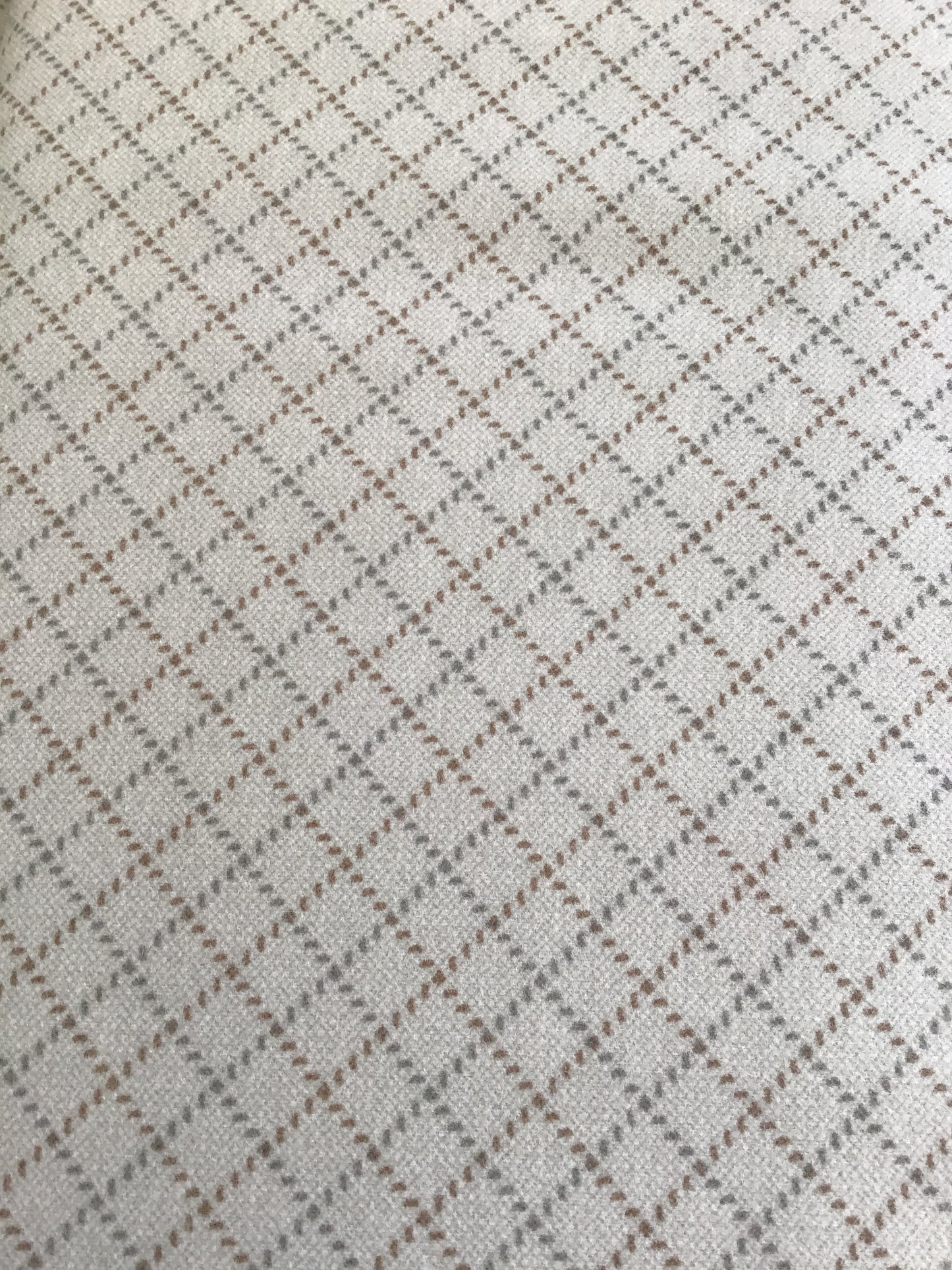 Prairie Gatherings Flannel by Primitive Gatherings for Moda, Feather Diagonal Grid sold by the Yard, Cut in One Continuous Piece 49315 12F