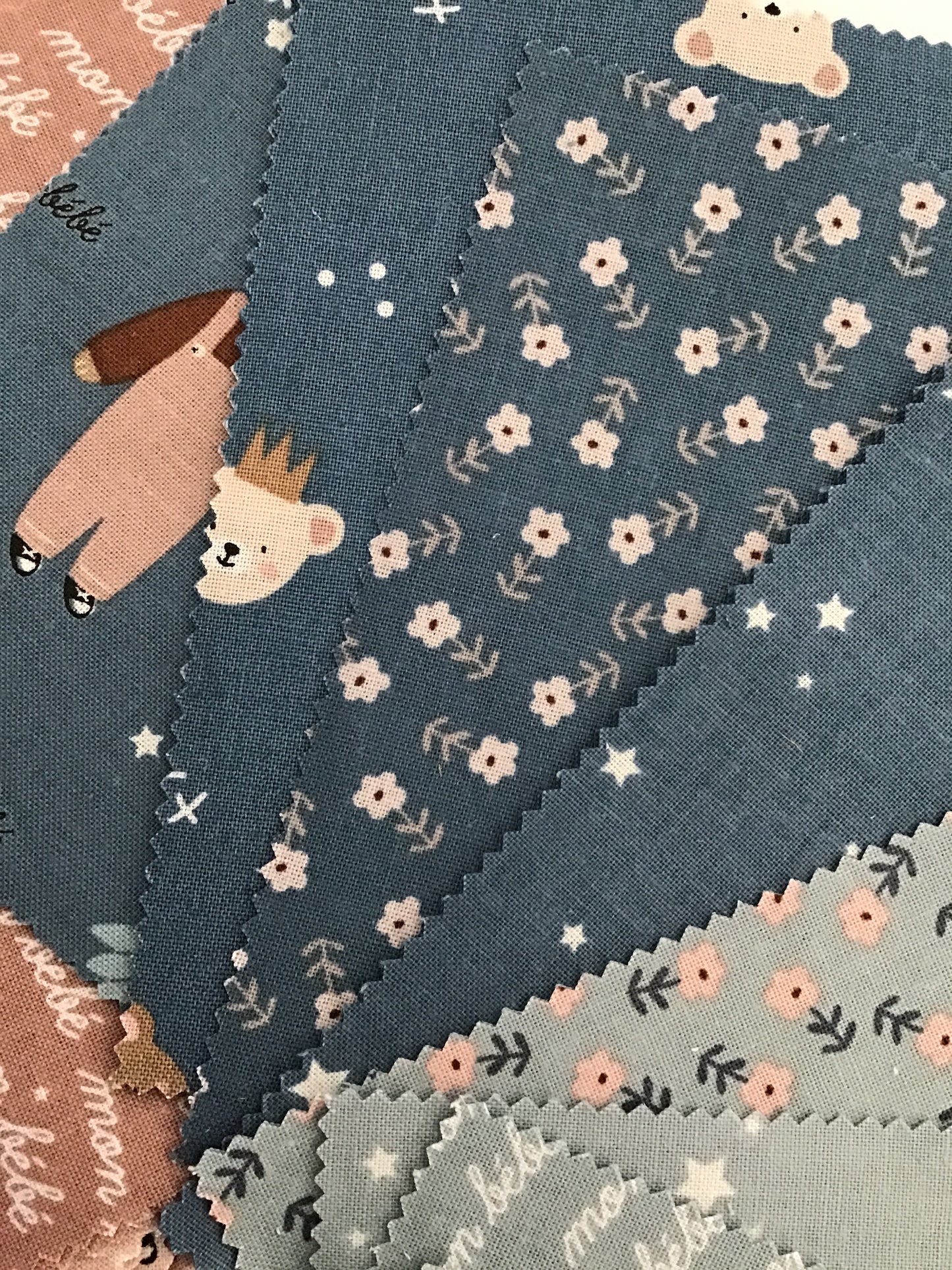 Cozy Bebe 5" Stacker by Simple Simon & Co for Riley Blake Designs, Charm Pack