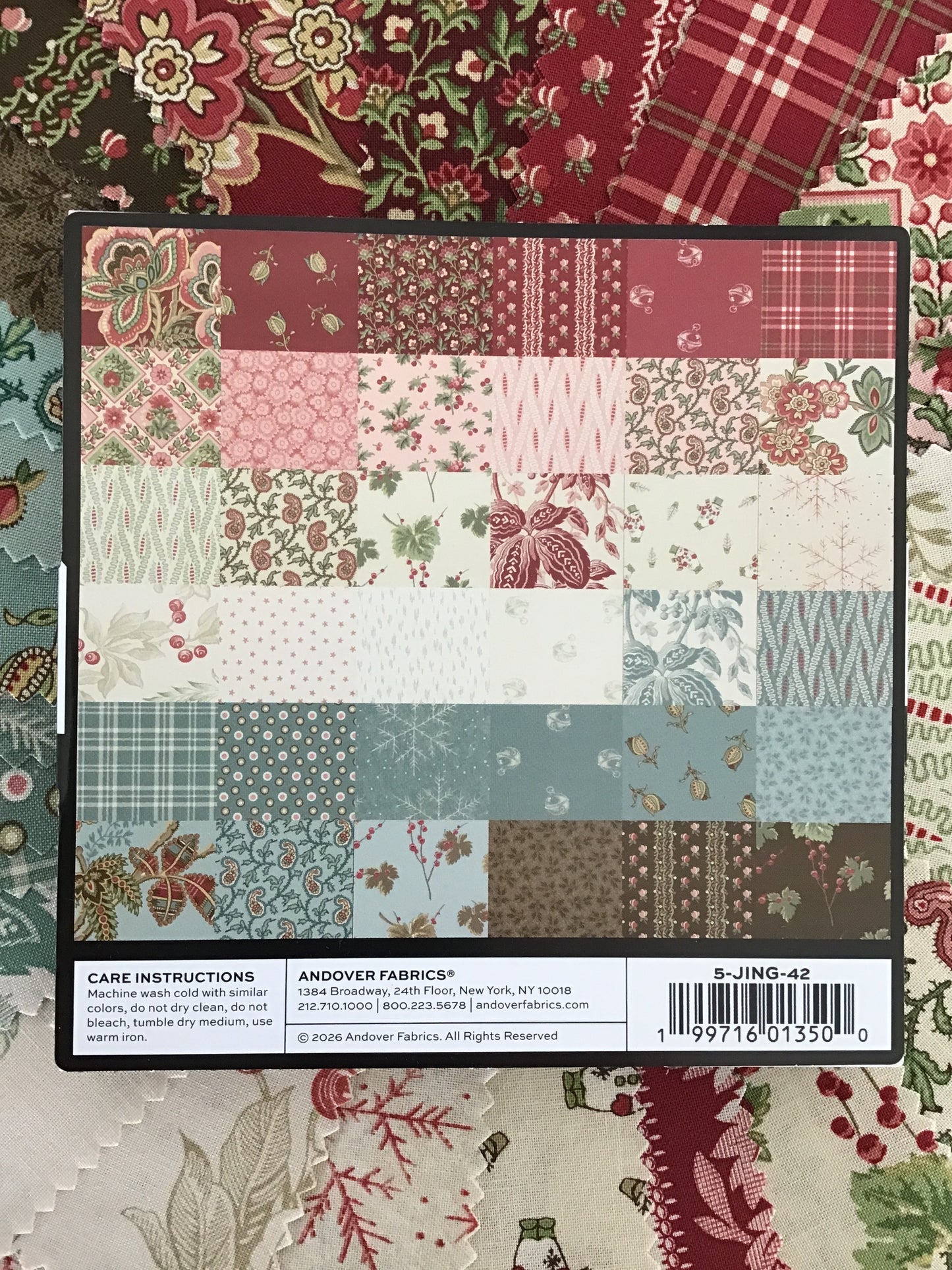 Jingle Bell Charm Pack by Laundry Basket Quilts for Andover Fabrics