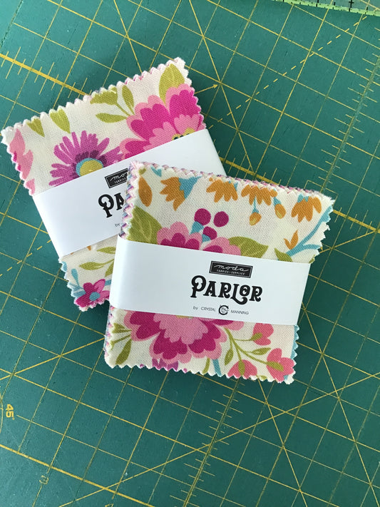 Parlor Mini Charm Pack by Crystal Manning for Moda Fabrics - Bundle of Two (2)