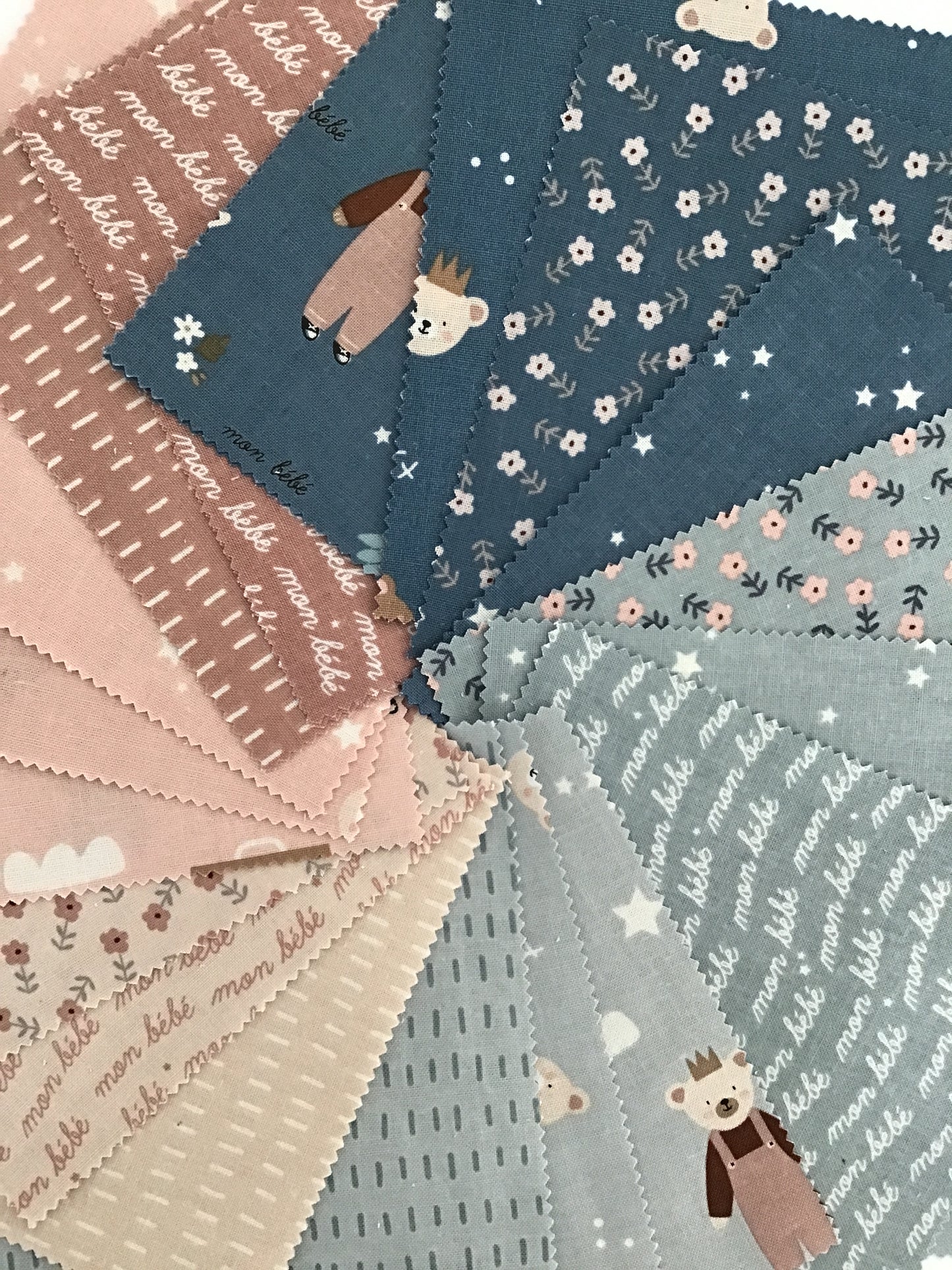 Cozy Bebe 5" Stacker by Simple Simon & Co for Riley Blake Designs, Charm Pack