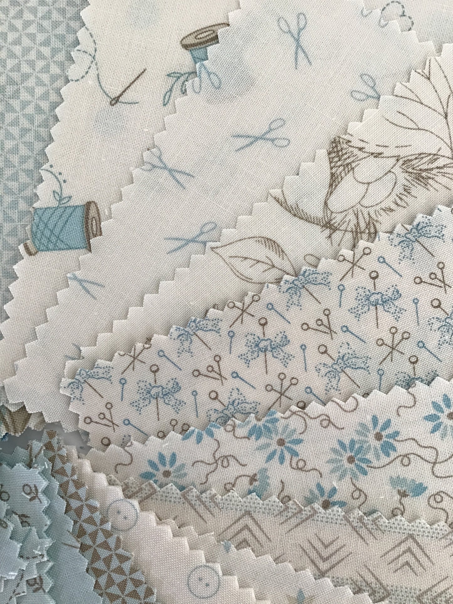 Sewing Bird Charm Pack by Laundry Basket Quilts for Andover