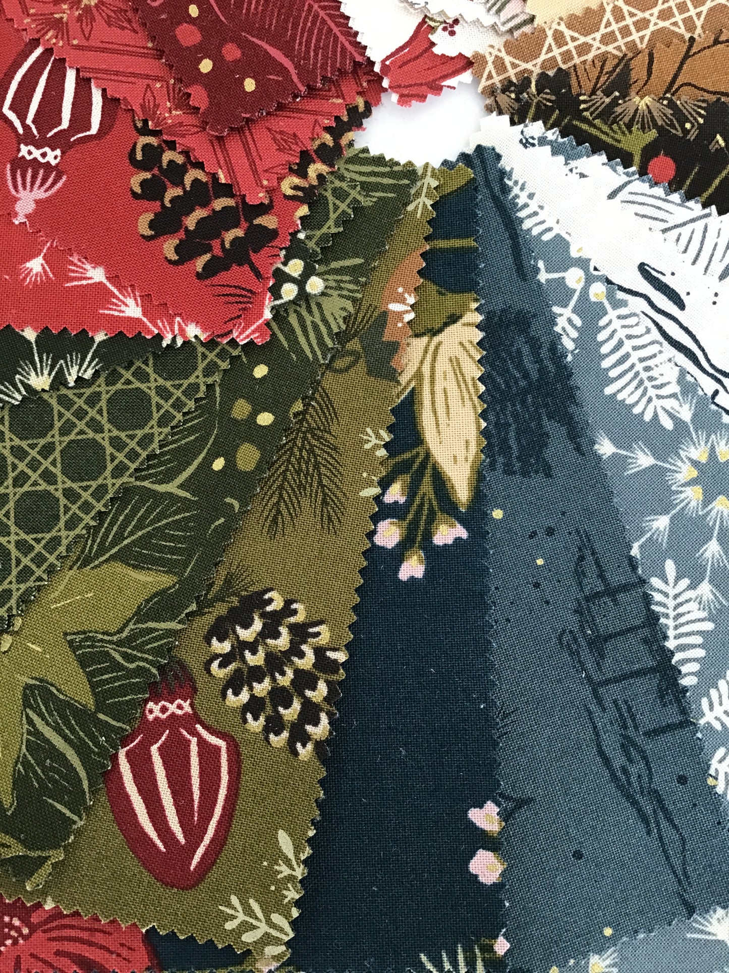 Old World Yuletide Charm Pack, Metallic Prints by Moda Fabrics