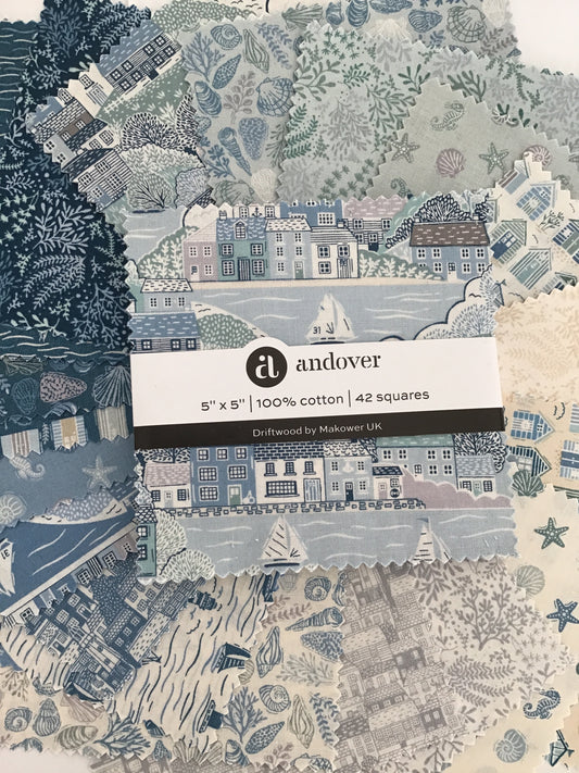 Driftwood Charm Pack by Makower UK for Andover Fabrics