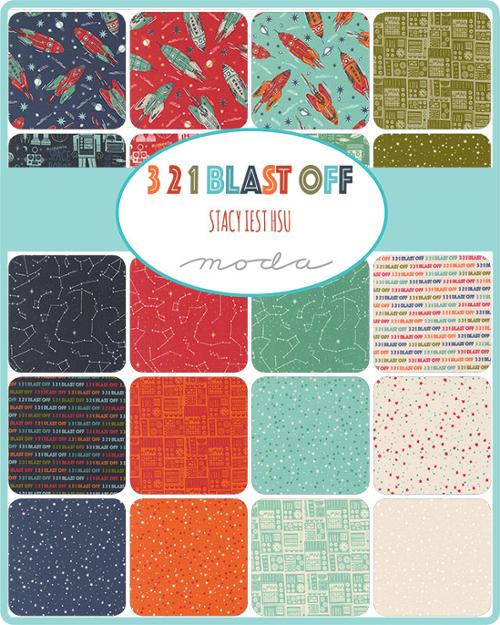 3 2 1 Blast Off Charm Pack by Stacy Iest Hsu for Moda Fabrics