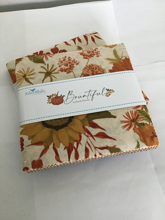 Bountiful Charm Pack by Sandy Gervais for Riley Blake Designs