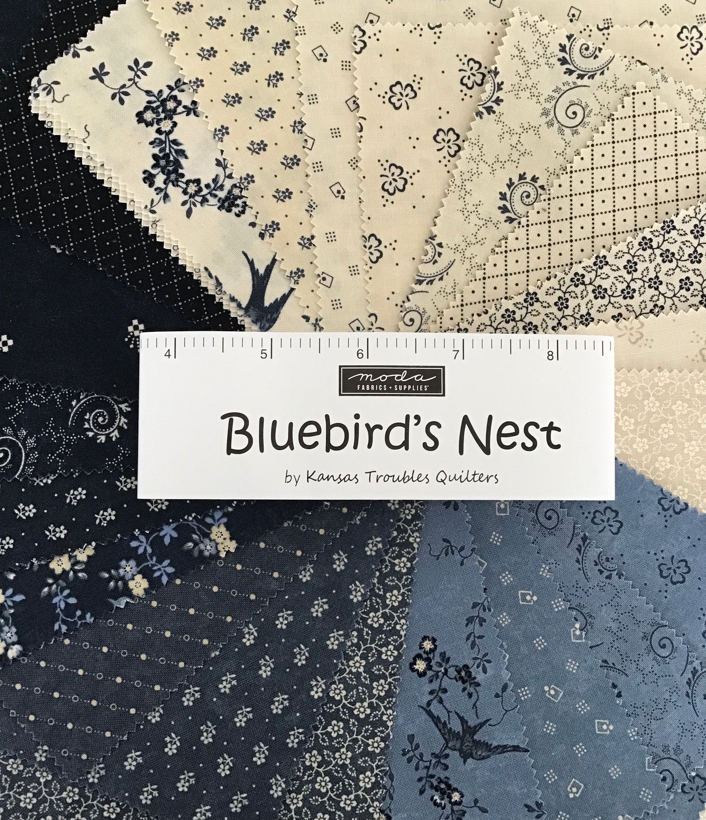 Bluebird's Nest Jelly Roll by Kansas Troubles Quilters for Moda Fabrics