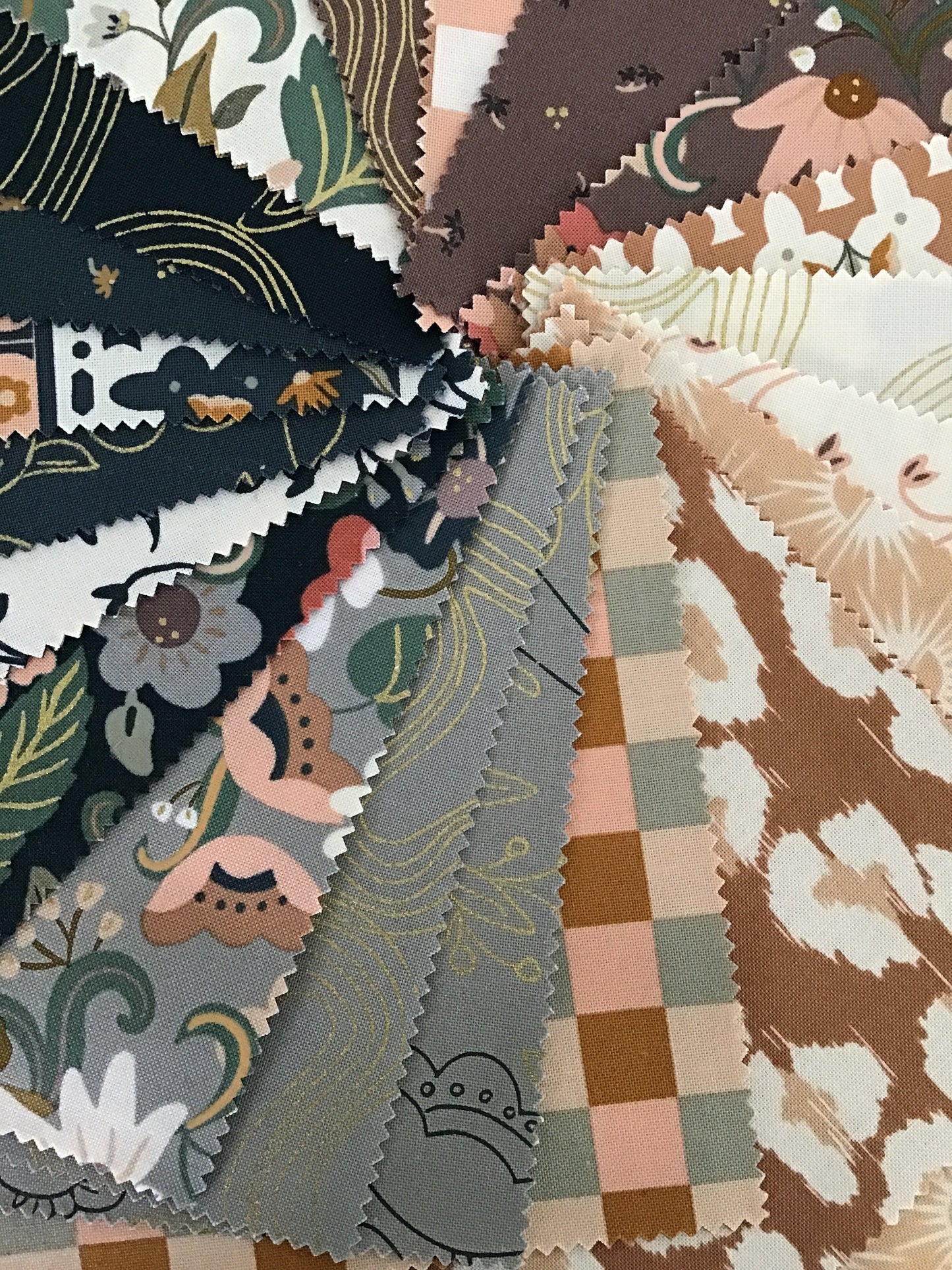 Sunlit Ruins Charm Pack with Metallic Accents by Jessica Rose for Moda Fabrics