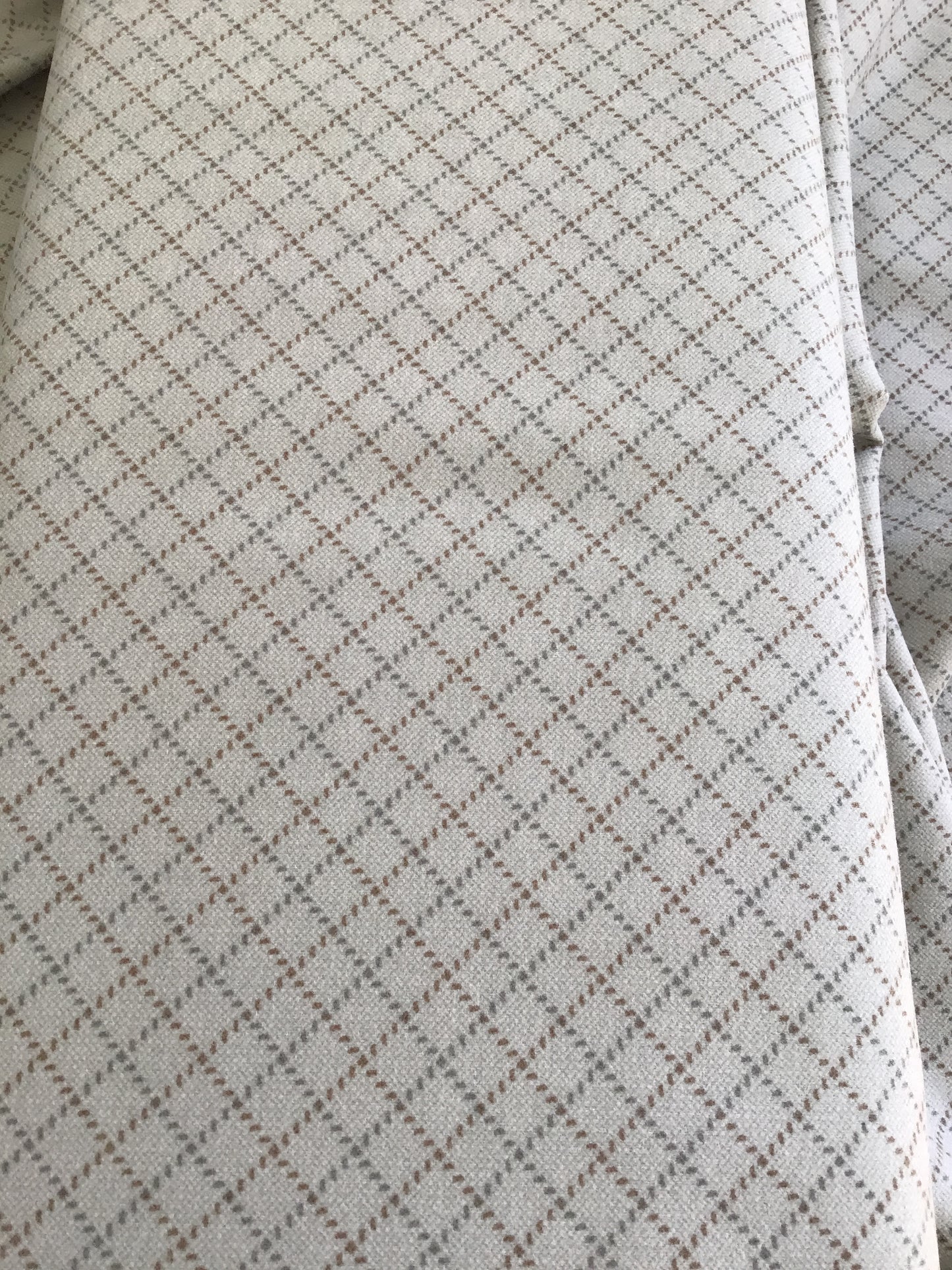 Prairie Gatherings Flannel by Primitive Gatherings for Moda, Feather Diagonal Grid sold by the Yard, Cut in One Continuous Piece 49315 12F