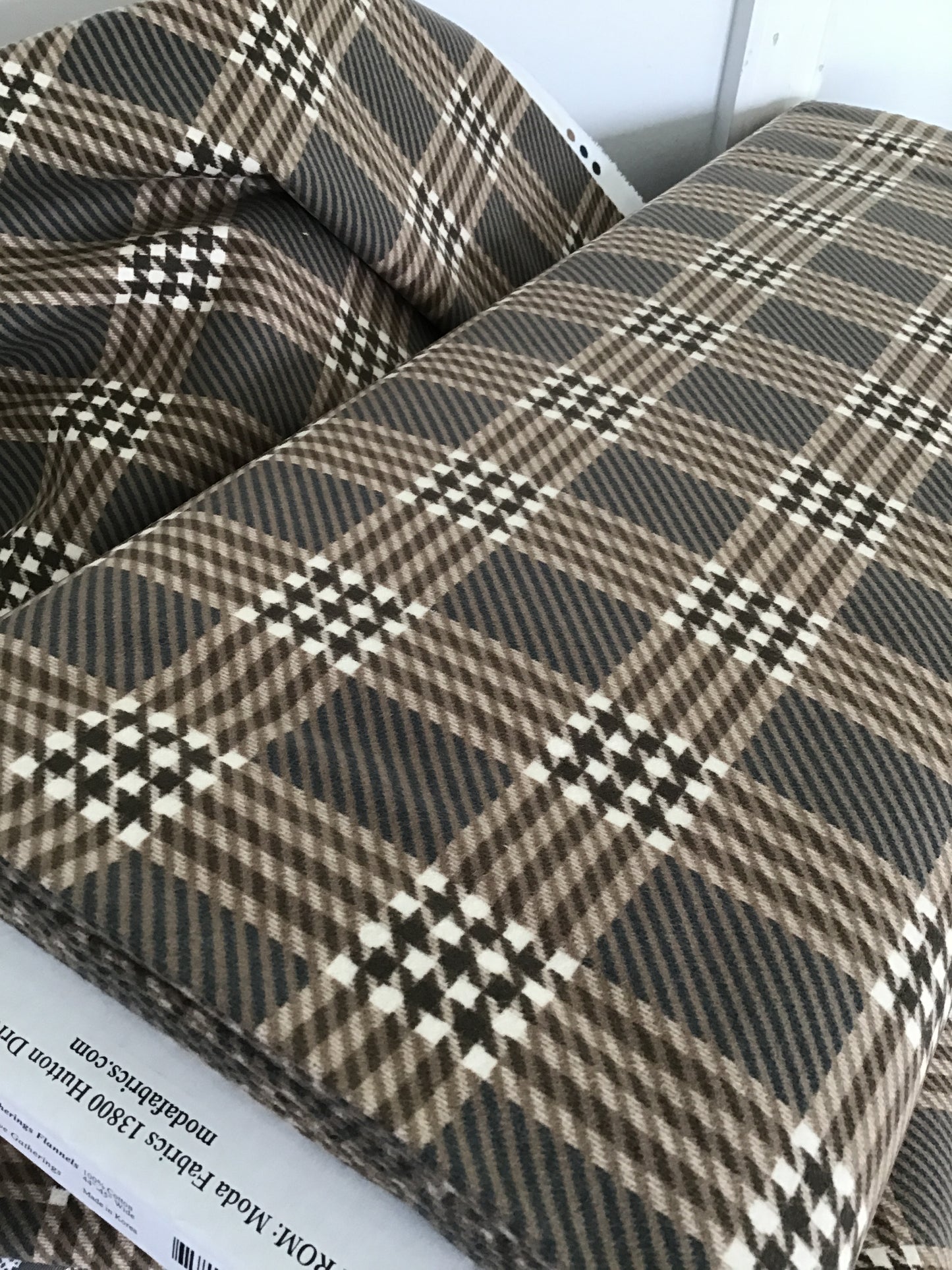 Prairie Gatherings Flannel by Primitive Gatherings for Moda Fabrics, Teak Plaid, Yardage Sold by the Yard